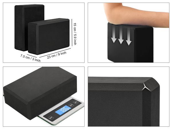 EXERZ Yoga Blocks EVA Foam Exercise Workout Fitness Bricks, Pilates Stretch Handstand Non-Slip Gym