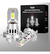 Veth Automotive H7 Replacement Bulb – 70W 6500K Cool White, 22000 Lumens, 1:1 Plug & Play, IP68 –...