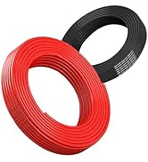 12 Gauge Flexible Electrical Wire 10FT Black and 10FT Red Extension Cable 12AWG Stranded Oxygen F...