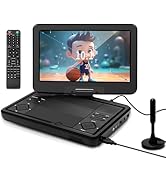 12.5" Portable TV/DVD Player - 10.1" HD Swivel Screen, Digital Tuner/HDMI/USB/AV, Built-in Batter...