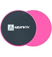 A AZURELIFE Exercise Core Sliders, Dual Sided Exercise Gliding Discs Use on Carpet or Hardwood Fl...