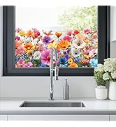 Realistic Wildflower Wall Decals | Peel and Stick Floral Wall Stickers – Removable Colorful Garde...