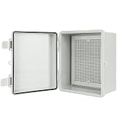 LMiEtool Junction Box, ABS Plastic, IP65 Waterproof Dustproof Universal Electrical Enclosure, Hin...