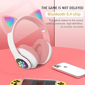 Kids Headphones Cat Ear Wireless Headphones