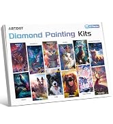 ARTDOT 12 Pack 5D DIY Diamond Art Kits for Adults, Licensed Diamond Painting Kits with Accessorie...