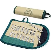 GOLD DEER 20 Pcs Mini Double Open End Wrench Set Standard Metric and SAE 5/32"-7/16"&4-11mm Extra...