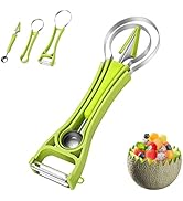 Choxila 5-in-1 Melon Baller Scoop Set, Stainless Steel Melon Baller Melon Cutter & Carving Tools ...