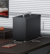Mini ITX PC Case, Small Form Factor Computer Case, Support SFX/SFX-L PSU, HDD/SSD Drive Bays & 2 ...