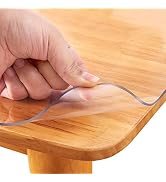 14x24 in Clear Table Protector Plastic PVC Desk Protector Tablecloth Cover Office Desk Pad Mat Wo...