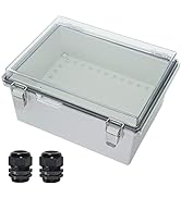Zulkit Junction Box ABS Plastic Dustproof Waterproof IP67 Electrical Boxes Hinged Shell Outdoor U...