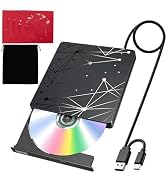 GODBPNYMU External CD/DVD Drive for Laptop, Ultra-Thin USB Disk Drive, DVD Player for Laptop, USB...
