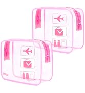 TSA Approved Clear Travel Toiletry Bag wih Zippers Carry-on Travel Accessories Quart Size Toiletr...