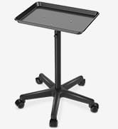 TASALON Salon Tray on Wheels - Aluminum Instrument Tattoo Tray- Adjustable Salon Service Rolling ...
