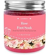 Rose Foot Soak with Epsom Salt and Sea Salt. Organic Natural Handmade Spa Pedicure Care For Foot ...