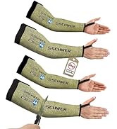 Schwer 2 Pairs CORE Arm Protection Sleeves S081, ANSI A5 Cut Resistant Sleeves with Thumbhole, PF...