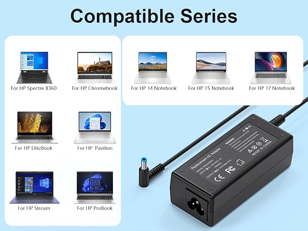 Replacement for hp replacement charger for laptop