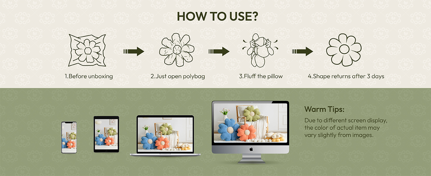 flower pillow