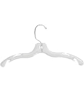 14 inch Clear Plastic Junior Dress Hangers - Case of 100