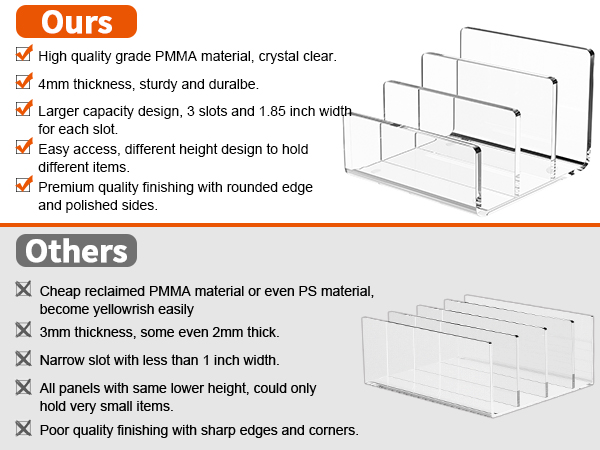 clear acrylic file sorter