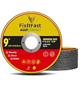 FIXLTFAST 9 x 0.075 x 7/8" Metal & Stainless Steel Cut Off Wheel -10 PCS | Double layered glass f...