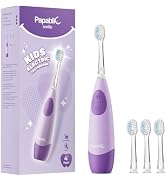 Papablic Rechargeable Kids Electric Toothbrush with Timer for Ages 4+ Child | with Brushing Timer...