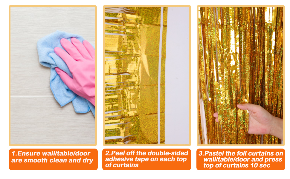 Gold Fringe Curtain Backdrop