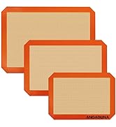 Silicone Baking Mat Sheets Set, Easy Clean &Non-Stick Food Grade Reusable Baking Mat, 1 Half Shee...