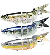 TRUSCEND Fishing Lures for Bass Trout, Multi Jointed Swimbaits, Slow Sinking Bionic Swimming Lure...