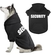 Dog Sweaters for Large Dogs Security Dog Hoodie Pet Sweater Soft Brushed Fleece Pet Clothes Hoodi...