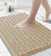 Arotive Luxury Chenille Bathroom Rug Mat, Extra Soft Thick Absorbent Shaggy Bath Rugs, Non-Slip M...