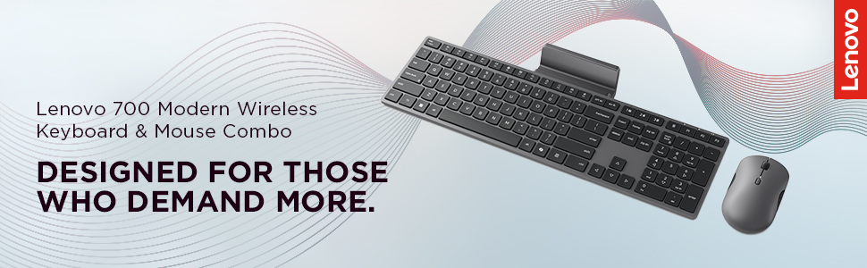 Lenovo 700 Modern Wireless Keyboard & Mouse Combo