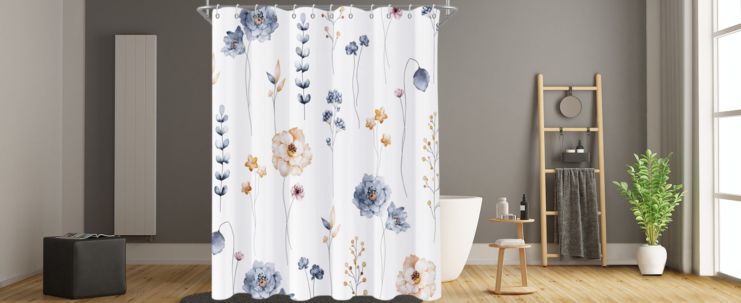 floral shower curtain