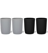 Topsky 4pcs Bathroom Tumbler Toothbrush Cup Plastic Tumblers Water Tumbler Reusable Drinkware, Mo...