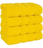 American Soft Linen Hand Towels, Hand Towel Set of 4, 100% Turkish Cotton Hand Towels for Bathroo...