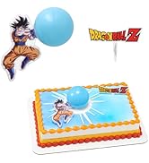 Dragon Ball Z Cake Topper | Light Up Goku & Spirit Blast Decoration With Pic | Ready To Use Birth...