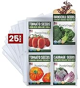 Performore 4 Pocket Garden Seeds Storage Clear Sheet Protectors, Card Protectors, Each Pocket Mea...