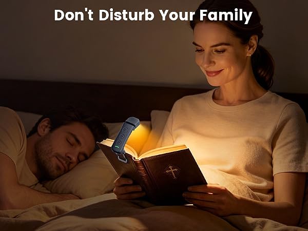 Glocusent Bible book light, ,Portable USB-C Reading Lights in Bed, Rechargeable Travel Lock