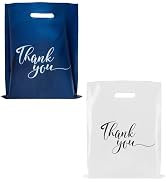 Rainbows & Lilies 100 Thank You Merchandise Bags - 2-Set Bundle – 12” x 15” Plastic Bags with Han...