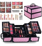 Color Nymph All in one Makeup Kit For Girls Teens, Makeup Set 4 Trays Spacious Space Train Case f...