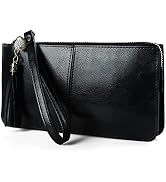 befen Genuine Leather Wristlet Clutch for Women Ultra-Slim Ladies Credit Card Holder Wallet Purse...