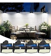 Peasur 4 Pack 138 LED Clip On Solar Lights Outdoor, Motion Sensor Lights with 3 Modes, Solar Secu...