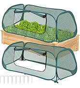 2Pack Garden Covers for Raised Beds, Pop Up Mesh Plant Covers for Outdoors, 30% Sunblock Plant Sh...