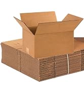BOX USA Shipping Boxes 12"L x 9"W x 6"H, 25-Pack Small Corrugated Cardboard Boxes for Shipping, M...