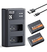 K&F CONCEPT LP-E17 Battery and Dual USB Charger for Canon EOS R100 R8 R50 RP R10, Rebel T8i, T7i,...