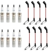 16PCS Spark Plugs and Wires Set Replacement OEM# M8-48322,Spark Plugs Wires Set Compatible with G...