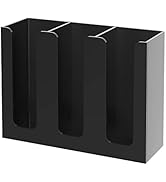 KOTEMON Acrylic Cup and Lid Holder, 3 Compartment, Disposable Coffee Cup Dispenser Cup Storage Or...