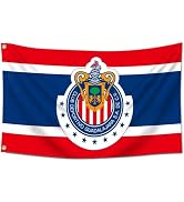 YukaBa 3Ply Double Sided Chivas Fans Flag Banner - Guadalajara 3x5 ft Mexico Soccer/Futbol Flag