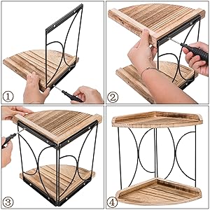 wood corner shelf