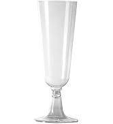 Party Essentials Disposable Two-Piece Plastic Toasting Glasses for Mimosa, Wine, Champagne, Soda,...