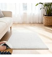 Ehayx Cream White Rugs for Bedroom, 3x5 Soft Fluffy Small Area Rug for Living Room, Shag Bedside ...